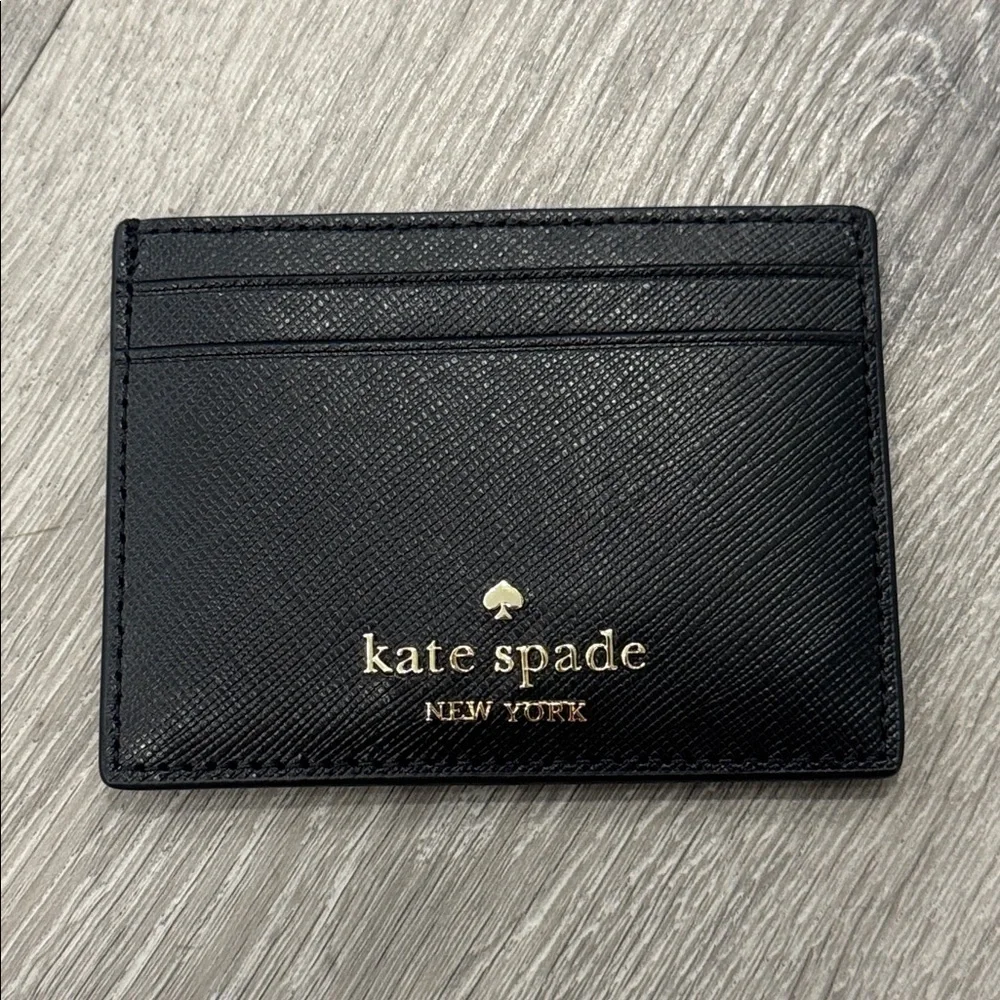 Kate Spade Black Slim Card Case Holder Wallet